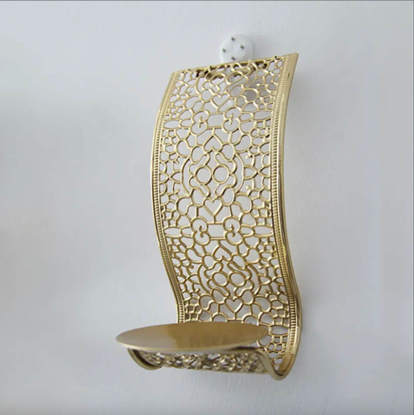 Gold Candle Sconce