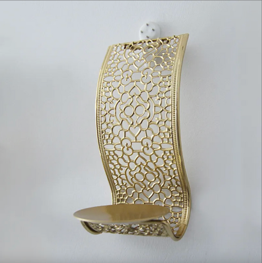 Gold Candle Sconce