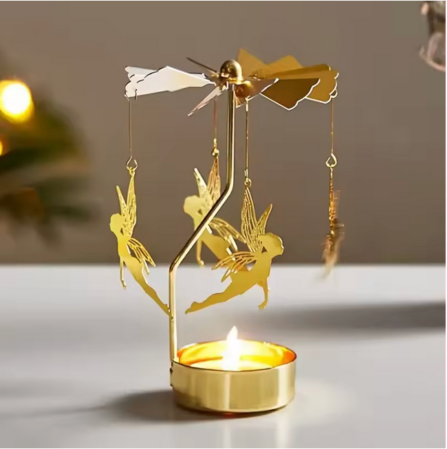 Gold Fairy Candle Holder