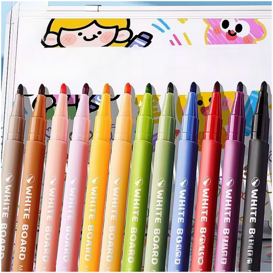 12 Pack Whiteboard Markers - Primary Colors